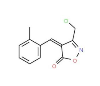 (4E)-3-(Chloromethyl)-4-(2-methylbenzylidene)-isoxazol-5(4H)-one - chemical structure image