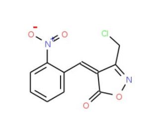 (4E)-3-(Chloromethyl)-4-(2-nitrobenzylidene)-isoxazol-5(4H)-one - chemical structure image