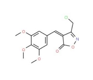 (4E)-3-(Chloromethyl)-4-(3,4,5-trimethoxy-benzylidene)isoxazol-5(4H)-one - chemical structure image