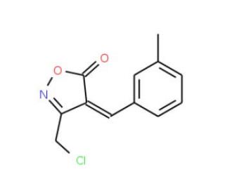 (4E)-3-(Chloromethyl)-4-(3-methylbenzylidene)-isoxazol-5(4H)-one - chemical structure image