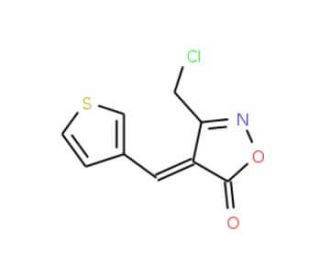 (4E)-3-(Chloromethyl)-4-(3-thienylmethylene)-isoxazol-5(4H)-one - chemical structure image