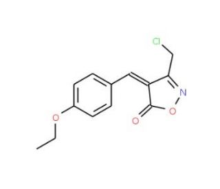 (4E)-3-(Chloromethyl)-4-(4-ethoxybenzylidene)-isoxazol-5(4H)-one - chemical structure image
