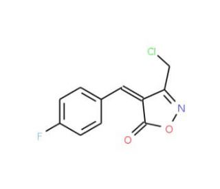 (4E)-3-(Chloromethyl)-4-(4-fluorobenzylidene)-isoxazol-5(4H)-one - chemical structure image