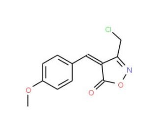 (4E)-3-(Chloromethyl)-4-(4-methoxybenzylidene)-isoxazol-5(4H)-one - chemical structure image