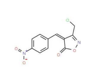(4E)-3-(Chloromethyl)-4-(4-nitrobenzylidene)-isoxazol-5(4H)-one - chemical structure image