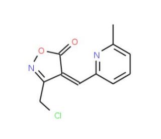 (4E)-3-(Chloromethyl)-4-[(6-methylpyridin-2-yl)-methylene]isoxazol-5(4H)-one - chemical structure image