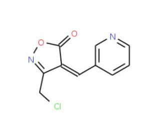 (4E)-3-(Chloromethyl)-4-(pyridin-3-ylmethylene)-isoxazol-5(4H)-one - chemical structure image