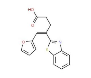 (4E)-4-(1,3-benzothiazol-2-yl)-5-(2-furyl)pent-4-enoic acid - chemical structure image