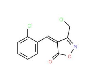 (4E)-4-(2-Chlorobenzylidene)-3-(chloromethyl)-isoxazol-5(4H)-one - chemical structure image