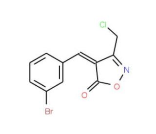 (4E)-4-(3-Bromobenzylidene)-3-(chloromethyl)isoxazol-5(4H)-one - chemical structure image