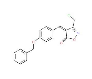 (4E)-4-[4-(Benzyloxy)benzylidene]-3-(chloromethyl)isoxazol-5(4H)-one - chemical structure image