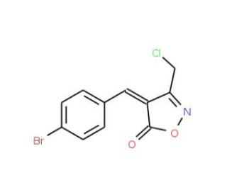 (4E)-4-(4-Bromobenzylidene)-3-(chloromethyl)isoxazol-5(4H)-one - chemical structure image