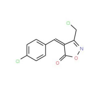 (4E)-4-(4-Chlorobenzylidene)-3-(chloromethyl)-isoxazol-5(4H)-one - chemical structure image