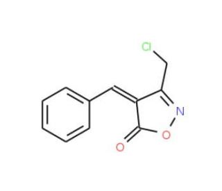 (4E)-4-Benzylidene-3-(chloromethyl)isoxazol-5(4H)-one - chemical structure image