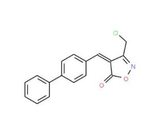 (4E)-4-(Biphenyl-4-ylmethylene)-3-(chloromethyl)-isoxazol-5(4H)-one - chemical structure image
