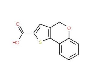 4H-thieno[3,2-c]chromene-2-carboxylic acid (CAS 26268-04-2) - chemical structure image