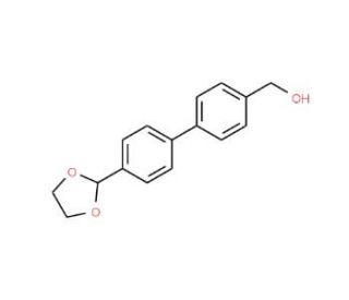 [4&prime;-(1,3-Dioxolan-2-yl)[1,1&prime;-biphenyl]-4-yl]-methanol (CAS 889954-12-5) - chemical structure image