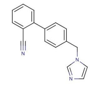 4&prime;-(1H-imidazol-1-ylmethyl)-1,1&prime;-biphenyl-2-carbonitrile - chemical structure image