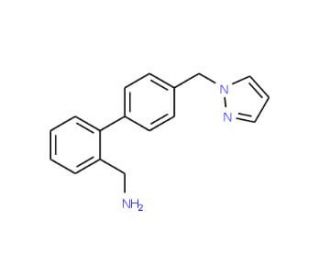 [4&prime;-(1H-pyrazol-1-ylmethyl)-1,1&prime;-biphenyl-2-yl]methylamine - chemical structure image