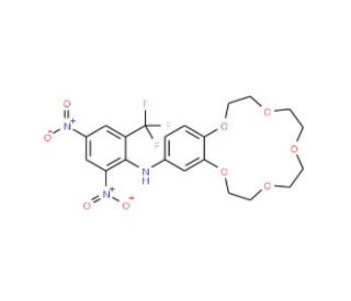 4&prime;-(2,4-Dinitro-6-trifluoromethylphenyl)-aminobenzo-15-crown-5 (CAS 78857-86-0) - chemical structure image