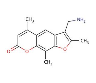 4&prime;-Aminomethyltrioxsalen hydrochloride (CAS 62442-61-9) - chemical structure image