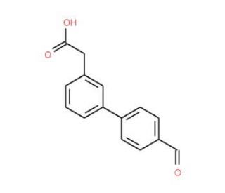 (4&prime;-Formyl-biphenyl-3-yl)-acetic acid (CAS 669713-89-7) - chemical structure image