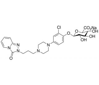 4&prime;-Hydroxy Trazodone &beta;-D-Glucuronide Sodium Salt - chemical structure image