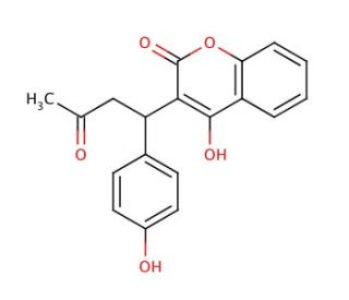 4&prime;-Hydroxy Warfarin (CAS 24579-14-4) - chemical structure image