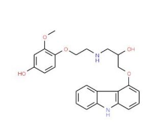 4&prime;-Hydroxyphenyl Carvedilol (CAS 142227-49-4) - chemical structure image