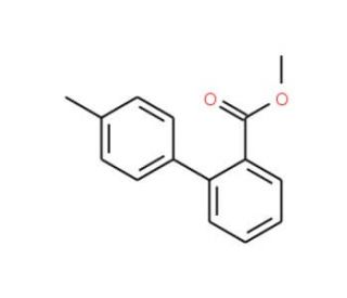 4&prime;-Methylbiphenyl-2-carboxylic acid methyl ester (CAS 114772-34-8) - chemical structure image