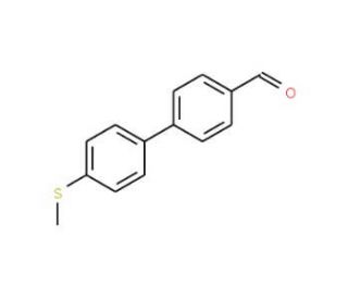 4&prime;-Methylsulfanyl-biphenyl-4-carbaldehyde (CAS 221018-02-6) - chemical structure image