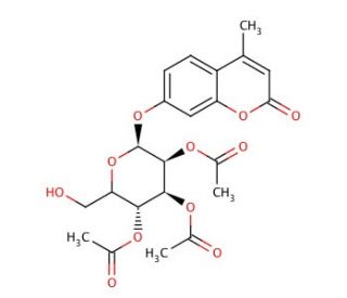 4&prime;-Methylumbelliferyl 2,3,4,-Tri-O-acetyl-&beta;-D-glucopyranoside (CAS 937018-36-5) - chemical structure image