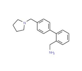 [4&prime;-(pyrrolidin-1-ylmethyl)-1,1&prime;-biphenyl-2-yl]methylamine - chemical structure image