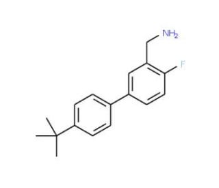 [4&prime;-(tert-Butyl)-4-fluoro[1,1&prime;-biphenyl]-3-yl]-methanamine - chemical structure image