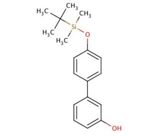 4&prime;-(tert-Butyl-dimethyl-silanyloxy)-biphenyl-3-ol - chemical structure image