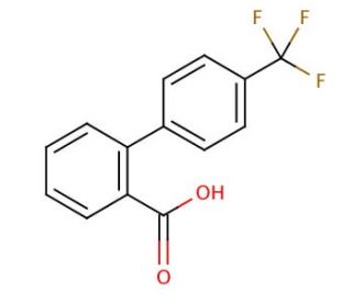 4&prime;-(Trifluoromethyl)-2-biphenylcarboxylic acid (CAS 84392-17-6) - chemical structure image