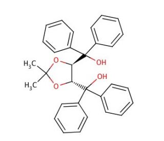 (4R,5R)-2,2-Dimethyl-&alpha;,&alpha;,&alpha;&prime;,&alpha;&prime;-tetraphenyldioxolane-4,5-dimethanol (CAS 93379-48-7) - chemical structure image