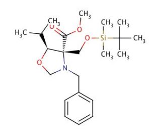 (4R,5S)-3-N-Benzyl-4-(t-butyldimethylsilyloxymethyl)-5-isopropyloxazoladine-4-carboxylic Acid, Methyl Ester (CAS 145451-93-0)