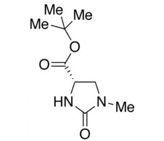 (4S)-1-Methyl-2-oxo-4-imidazolidinecarboxylic Acid, tert-Butyl Ester (CAS 83056-79-5) - chemical structure image