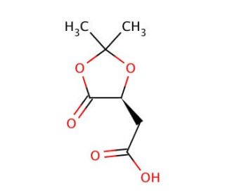 [(4S)-2,2-Dimethyl-5-oxo-1,3-dioxolan-4-yl]acetic Acid (CAS 73991-95-4) - chemical structure image