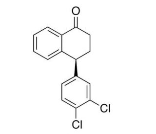 (4S)-(3&prime;,4&prime;-Dichlorophenyl)-3,4-dihydro-2H-naphthalen-1-one (CAS 124379-29-9) - chemical structure image