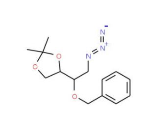 (4S)-4-[(1R)-2-Azido-1-(benzyloxy)ethyl]-2,2-dimethyl-1,3-dioxolane (CAS 1228077-93-7) - chemical structure image
