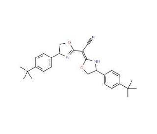 (4S)-(&plus;)-4-[4-(tert-butyl)phenyl]-&alpha;-[(4S)-4-[4-(tert-butyl)phenyl]-2-oxazolidinylidene]-2-oxazolineacetonitrile - chemical st
