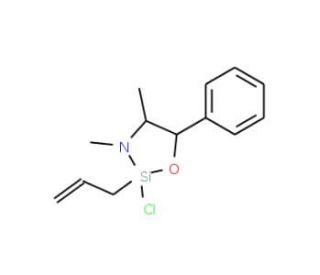 (4S,5S)-2-Allyl-2-chloro-3,4-dimethyl-5-phenyl-1-oxa-3-aza-2-silacyclopentane (CAS 447440-43-9) - chemical structure image