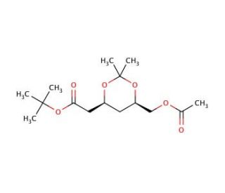 (4S,6R)-6-(Acetoxymethyl)-2,2-dimethyl-1,3-dioxane-4-acetic acid tert-butyl ester (CAS 1116473-61-0) - chemical structure ima