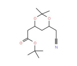 (4S,6R)-6-(Cyanomethyl)-2,2-dimethyl-1,3-dioxane-4-acetic Acid tBu Ester (CAS 186508-95-2) - chemical structure image