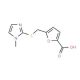 5-{[(1-methyl-1H-imidazol-2-yl)thio]methyl}-2-furoic acid (CAS 923675-20-1) - chemical structure image