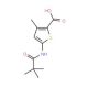 5-[(2,2-dimethylpropanoyl)amino]-3-methylthiophene-2-carboxylic acid - chemical structure image