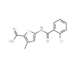 5-[(2-chlorobenzoyl)amino]-3-methylthiophene-2-carboxylic acid - chemical structure image