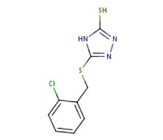 5-[(2-chlorobenzyl)thio]-4H-1,2,4-triazole-3-thiol - chemical structure image